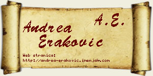 Andrea Eraković vizit kartica